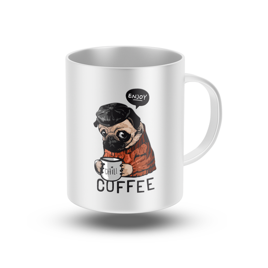 White glossy mug